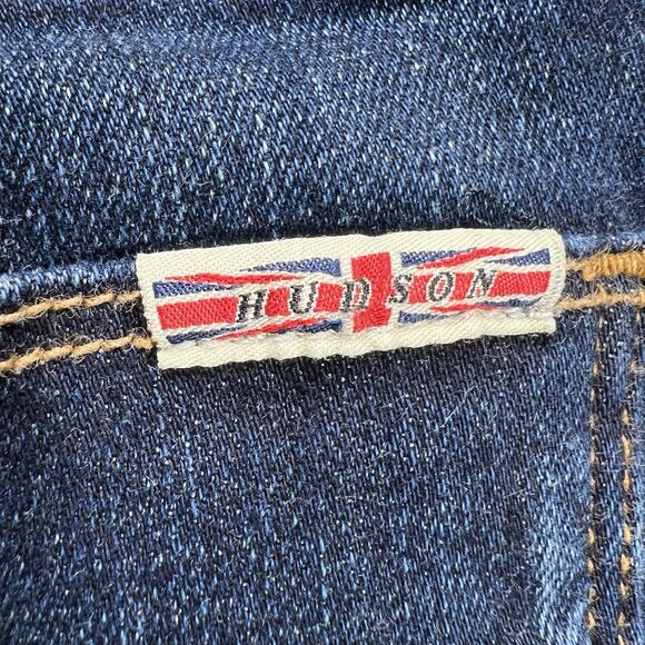 Hudson Moto Jeans Skinny Ankle Zip Pocket Dark Wash Denim Size 27 Y2K Streetwear - Picture 7 of 16